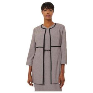 Kasper Women's Waist Seam Coat W/Trim